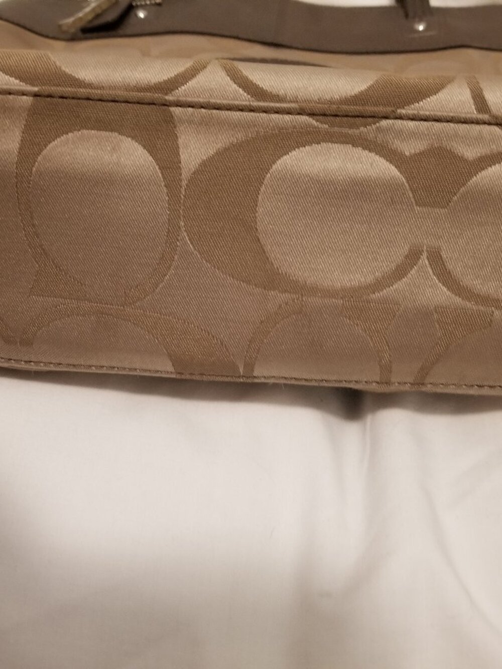 Authentic Coach Laura Signature Canvas Leather Large Tote Shoulder Bag 2013 - Picture 6 of 12